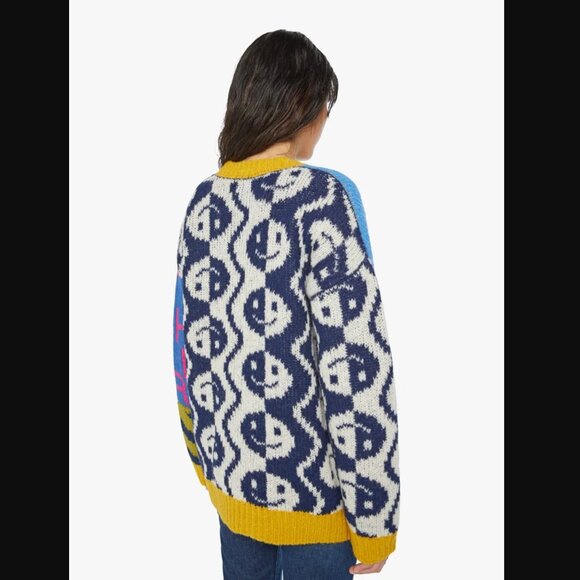 NWT MOTHER The Long Drop Cardigan (Happy and Sad) Size XL - Picture 4 of 12